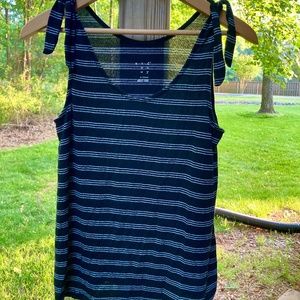 a.n.d tank top. Size XS. Black and White Striped Tank Top